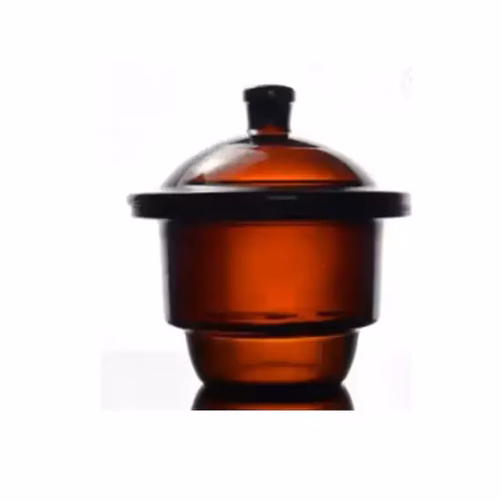 Glassware Lab アンバー デシケーター 磁器プレート付き